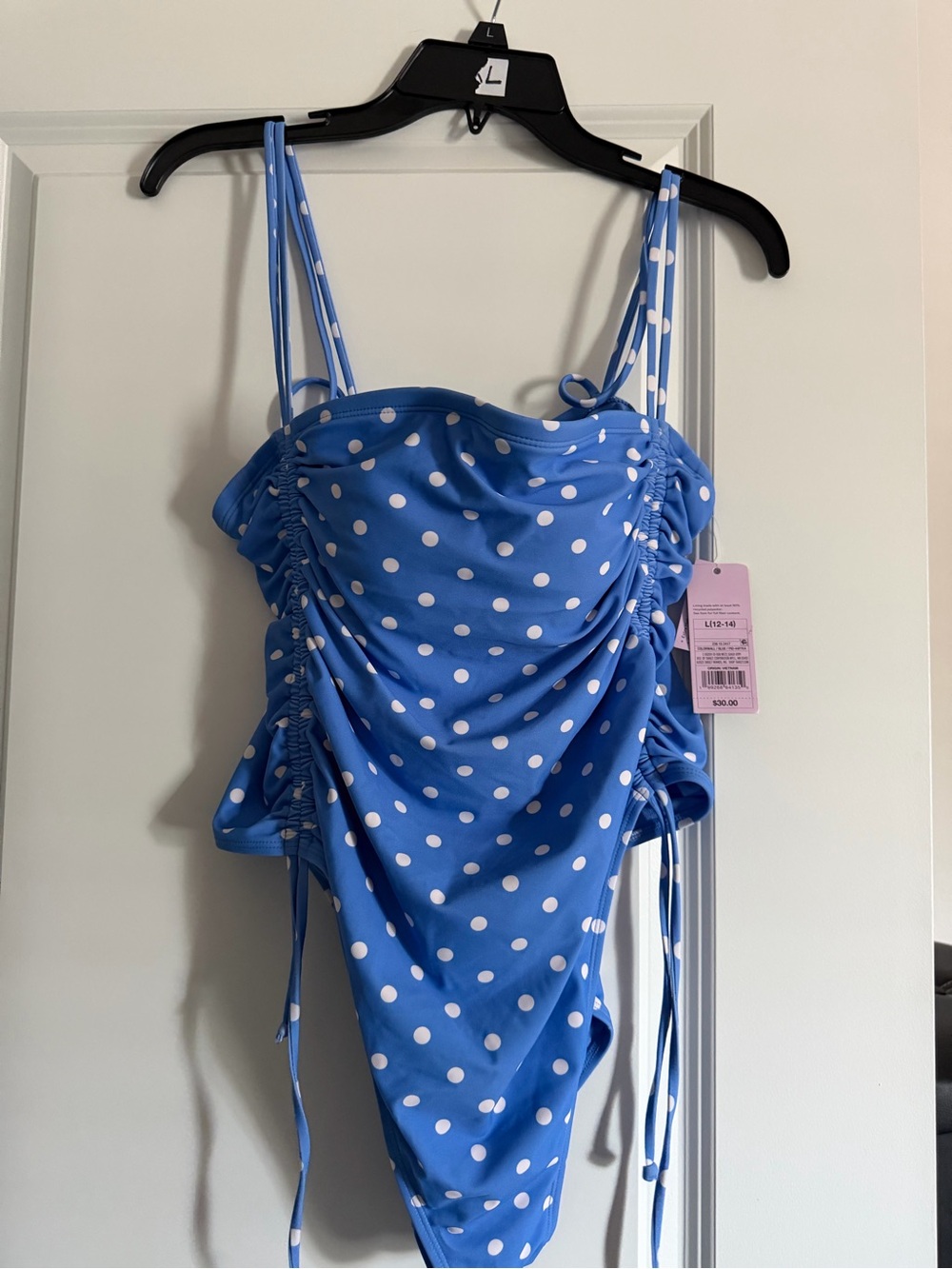 wild fable Blue and White Polka Dot One-Piece Swimsuit